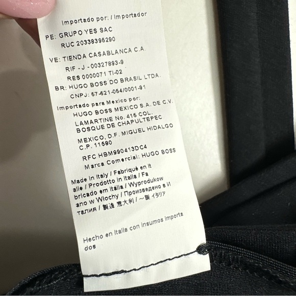 Hugo Boss Black Belted Dress Size Large Short Sleeve Scoop Neck Midi - Picture 7 of 10